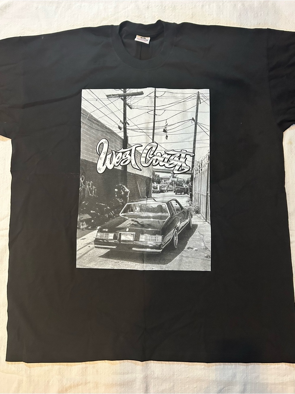 Streetwear Society West Coast Super Max Heavy Tee Black Size 4XL Graphic